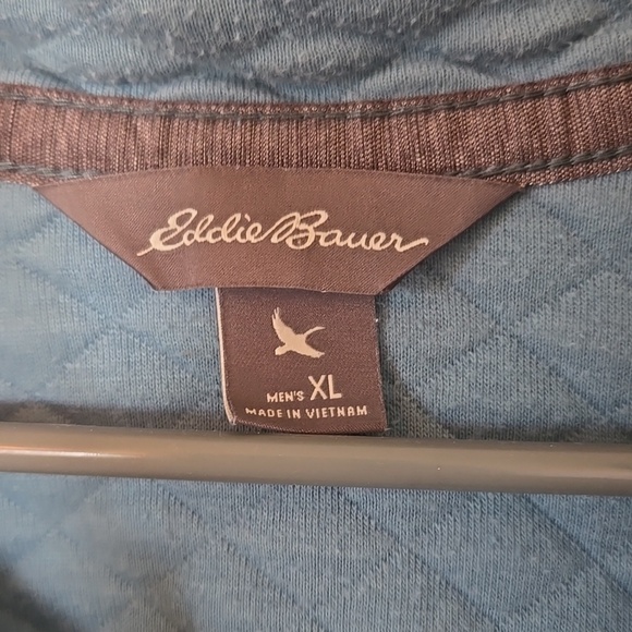Eddie Bauer | Dark Blue Quilted 1/4 Zip Jacket Size XL - Picture 7 of 8